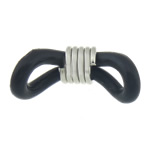 Gloiní Sealbhóir, Rubber, le Iarann, dath platanam plátáilte, dubh, 18x6x4.80mm, 1500ríomhairí pearsanta/Mála, Díolta De réir Mála