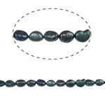 Barok ferskvandskulturperle Beads, Ferskvandsperle, Nuggets, turkisblå, 8-9mm, Hole:Ca. 0.8mm, Solgt Per Ca. 14.7 inch Strand