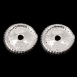 argent sterling 925 rondelle, Plat rond, 6x6x1.50mm, Trou:Environ 1mm, 100PC/sac, Vendu par sac