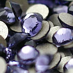 Kristall Cabochons, Dome, platt baksida & fasetterad, Violett, Grade A, 3.8-4.0mm, 10Grosses/Bag, 144PC/brutto, Säljs av Bag