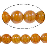 Plated Lampwork Beads Round yellow 16mm Approx 1-2.5mm Length Approx 12.8 Inch Sold By Bag