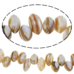 Natural White Shell Kralen, natuurlijk, 9-10mm, Gat:Ca 0.8mm, Per verkocht Ca 15 inch Strand