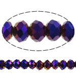 Perles de cristal rondelle, Placage de couleur AB, 10x8mm, Trou:Environ 1.5mm, Longueur Environ 21 pouce, 10Strandstoron/sac, Vendu par sac