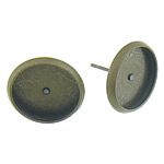 Messing Øreringe Indlæg, antik bronze farve forgyldt, nikkel, bly & cadmium fri, 14x14x2mm, 12x0.7mm, Indvendig diameter:Ca. 12x12mm, 250par/Bag, Solgt af Bag