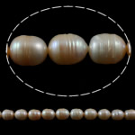 Rýže kultivované sladkovodní perle, Sladkovodní Pearl, přírodní, růžový, Grade, 11-12mm, Otvor:Cca 0.8mm, Prodáno za 15.3 inch Strand