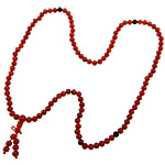 Agate κολιέ, Red Agate, με Ελαστική Thread & Μαύρο Agate, Γύρος, 6.5mm, 8.5mm, 6.5x7.5mm, Μήκος 28 inch, 5Σκέλη/Παρτίδα, Sold Με Παρτίδα