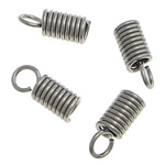 Ruostumaton teräs Johdon Coil, Putki, alkuperäinen väri, 10.5x4mm, 0.7mm, Reikä:N. 2.5mm, 3000PC/laukku, Myymät laukku