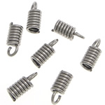 Ruostumaton teräs Johdon Coil, Putki, alkuperäinen väri, 8.5x3.5mm, 0.7mm, Reikä:N. 2mm, 3000PC/laukku, Myymät laukku