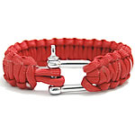 Bracelets de survie, 330 Parachute, Alliage de zinc fermoir, fait à la main, Démêler -le  vous pouvez obtenir une paracord de survie environ 3 mètres de long et pouvez supporter le poids d'environ 200kg, rouge, 23mm, Longueur Environ 9 pouce, 5Strandstoron/sac, Vendu par sac