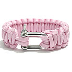 Überleben Armbänder, 330 Paracord, Zinklegierung Verschluss, handgemacht, Entwirren Sie es können Sie einen Überleben ca.3 Meter lang bekommen und rund 200kg tragen, Rosa, 23mm, Länge ca. 9 ZollInch, 5SträngeStrang/Tasche, verkauft von Tasche