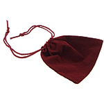 Katoenfluweel Zak, Rechthoek, rood, 94x87x1mm, 100pC's/Bag, Verkocht door Bag