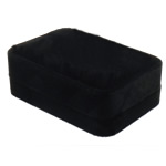 Velvet Pendant Box Velveteen with Cardboard Rectangle black Sold By Bag