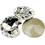 Kristall Cabochons, Dome, rivoli tillbaka & fasetterad, Kristall, 14mm, 300PC/Bag, Säljs av Bag