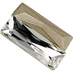 Crystal Cabochons Rectangle rivoli back & faceted Crystal Sold By Bag