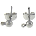 Stainless Steel Earring Stud Component 0.7mm Approx 1.6mm Sold By Bag