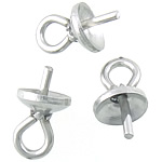 Rustfrit stål Peg Bail, 316 Stainless Steel, oprindelige farve, 6x4mm, 0.7mm, Hole:Ca. 1.5mm, 500pc'er/Bag, Solgt af Bag