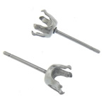 Edelstahl Ohrring Stecker, originale Farbe, 16.1x5.5mm, 0.8mm, Innendurchmesser:ca. 5mm, 150PaarePärchen/Tasche, verkauft von Tasche