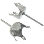 Stainless Steel Earring Stud Component original color 0.7mm Inner Approx 6mm Sold By Bag