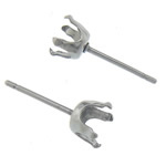 Stainless Steel Earring Stud Component original color 0.8mm Inner Approx 6mm Sold By Bag