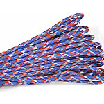 Paracord, Paracord 330, cammuffamento rosso, blu, 4mm, 5Strandstrefolo/lotto, 31m/filo, Venduto da lotto