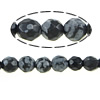 Perles agates, agate flocon de neige, Rond, facettes, 4-4.5mm, Trou:Environ 0.5mm, Longueur Environ 15 pouce, 5Strandstoron/lot, Environ 91PC/PC, Vendu par lot