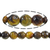 Tiger Eye Helmet, Pyöreä, 4-4.5mm, Reikä:N. 0.5mm, Pituus N. 15 tuuma, 5säikeet/erä, N. 93PC/Strand, Myymät erä