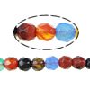 Perles agates, agate mixte, Rond, 4-4.5mm, Trou:Environ 0.5mm, Longueur Environ 15 pouce, 5Strandstoron/lot, Environ 99PC/brin, Vendu par lot