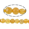 Grânulos de Jade, jade amarela, Roda, facetada, 4-4.5mm, Buraco:Aprox 0.5mm, comprimento Aprox 15 inchaltura, 5vertentespraia/Lot, Aprox 102PCs/Strand, vendido por Lot