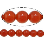 Prirodni Red ahat perle, Red Agate, Krug, ocjena AA, 10mm, Rupa:Približno 0.8-1mm, Dužina Približno 15 inčni, 10pramenovi/Lot, Prodano By Lot