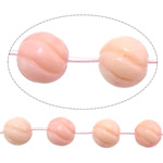 Perline di coralli naturale, corallo naturale, Cerchio, Inciso, rosa, 11mm, Foro:Appross. 1mm, Lunghezza Appross. 16 pollice, 10Strandstrefolo/lotto, Appross. 24PC/filo, Venduto da lotto