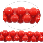 Natürliche Korallen Perlen, rot, 3x6mm, Bohrung:ca. 1mm, Länge ca. 15.5 ZollInch, 10SträngeStrang/Menge, ca. 186PCs/Strang, verkauft von Menge