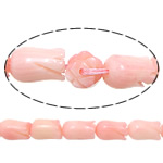 Perline di coralli naturale, corallo naturale, Fiore, Inciso, rosa, 4x7.80mm, Foro:Appross. 1mm, Lunghezza Appross. 16 pollice, 10Strandstrefolo/lotto, Appross. 45PC/filo, Venduto da lotto