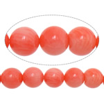 Perline di coralli naturale, corallo naturale, Cerchio, rosa, 10mm, Foro:Appross. 1mm, Lunghezza Appross. 15.5 pollice, 10Strandstrefolo/lotto, Appross. 39PC/filo, Venduto da lotto