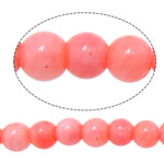 Perles en corail naturel, Rond, rose, 3mm, Trou:Environ 0.8mm, Longueur Environ 16 pouce, 10Strandstoron/lot, Environ 135PC/brin, Vendu par lot