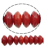 Abalorios de Coral, Coral natural, Toroidal, Rojo, 6x3mm, agujero:aproximado 1mm, longitud aproximado 16 , 10Strandsfilamento/Grupo, aproximado 101PCs/Sarta, Vendido por Grupo