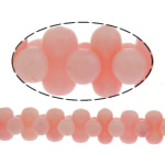 Abalorios de Coral, Coral natural, Pepitas, Rosado, 6x3mm, agujero:aproximado 0.5mm, longitud aproximado 15.5 Inch, 10Strandsfilamento/Grupo, aproximado 173PCs/Sarta, Vendido por Grupo