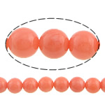 Grânulos corais naturais, Coral natural, Roda, vermelho alaranjado, Grade A, 7mm, Buraco:Aprox 0.5mm, comprimento Aprox 16 inchaltura, 10vertentespraia/Lot, Aprox 56PCs/Strand, vendido por Lot