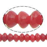 Perles en corail naturel, rondelle, rouge, 2x2mm, Trou:Environ 0.5mm, Longueur Environ 16 pouce, 10Strandstoron/lot, Environ 232PC/brin, Vendu par lot