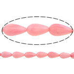 Perles en corail naturel, larme, rose, 9x5mm, Trou:Environ 0.5mm, Longueur Environ 15.5 pouce, 10Strandstoron/lot, Environ 45PC/brin, Vendu par lot