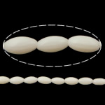 Perles en corail naturel, ovale, blanc, 6x3mm, Trou:Environ 0.5mm, Longueur Environ 16 pouce, 10Strandstoron/lot, Environ 69PC/brin, Vendu par lot