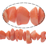 Perles en corail naturel, pepite, orange rougeâtre, 8-13mm, Trou:Environ 0.5mm, Longueur Environ 33 pouce, 10Strandstoron/lot, Environ 320PC/brin, Vendu par lot