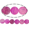 Naturlig effloresce Agate perler, Runde, 6mm, Hole:Ca. 1.5mm, Længde 15 inch, 10Strands/Lot, Solgt af Lot