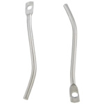 Rustfrit stål Hoop Earring Component, 316 Stainless Steel, oprindelige farve, 0.70x15x0.70mm, Hole:Ca. 1mm, 3000pc'er/Bag, Solgt af Bag