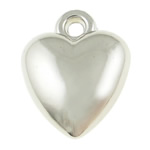 Copper Coated Plastic Pendant Heart platinum color plated nickel lead & cadmium free Approx 2mm Sold By Lot