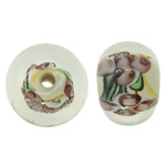 Handgemaakte Lampwork Beads, Rondelle, 12x8.5mm, Gat:Ca 1.5mm, 100pC's/Bag, Verkocht door Bag