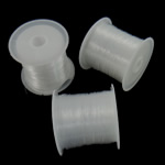 De Draad van het kristal, Crystal Thread, zonder elastiek, wit, 0.4mm, 25pC's/Bag, Ca 20m/PC, Verkocht door Bag