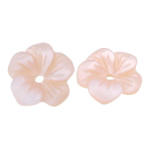 Natural Pink Shell Beads Flower Carved Approx 0.5mm Sold By Bag