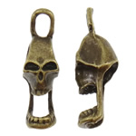 Zinklegering Skull Hangers, Zinc Alloy, Schedel, antiek brons plated, nikkel, lood en cadmium vrij, 7x25x9mm, Gat:Ca 3x4mm, Ca 200pC's/Bag, Verkocht door Bag