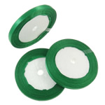 Ruban de satin, vert, 0.7cm, Longueur Environ 1250 Yard, 50PC/lot, Vendu par lot