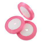 Nastro di raso, nastro satin, rosa, 1cm, Lunghezza Appross. 1250 cantierecortile, 50PC/lotto, Venduto da lotto